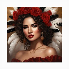 Mexican Beauty Portrait 21 Canvas Print