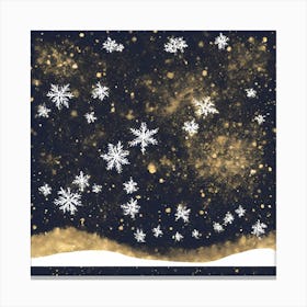 Snowflakes In The Sky 3 vector art Canvas Print