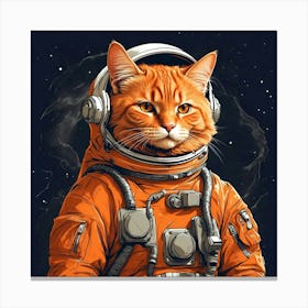 Astronaut Cat 13 Canvas Print