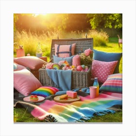 Picnic In The Park Canvas Print