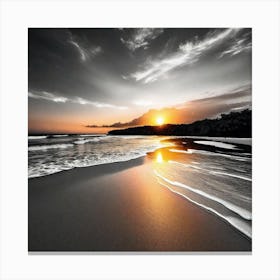 Sunset On The Beach 689 Canvas Print