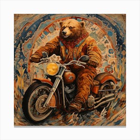 Csgboss Generate A Stunning Portrayal Of A Bear Racer Combining B006abb8 Cbff 4262 A825 7ad46bdddefe Canvas Print