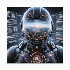 Futuristic Helmet 7 Canvas Print