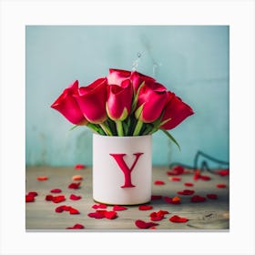 Valentine'S Day Roses 2 Canvas Print