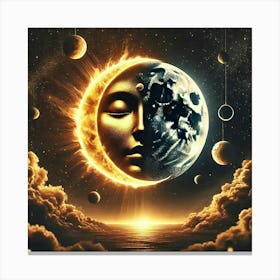 Sun And Moon 6 Canvas Print