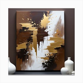 Lienzo Compose Marron Abstracto Canvas Print