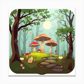 Mushroom Forest 7 Canvas Print