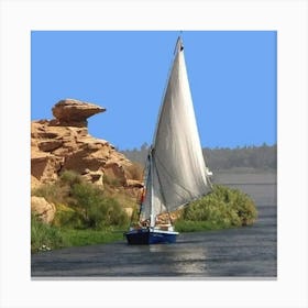 Sailboat On The Nile Canvas Print