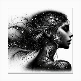 Ethereal female silhouette 1 Canvas Print