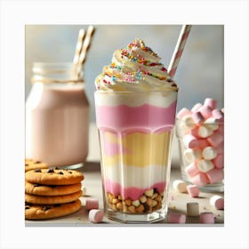 Milkshake Stock Videos & Royalty-Free Footage Canvas Print