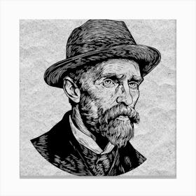 Portrait Of Vincent Van Gogh Canvas Print