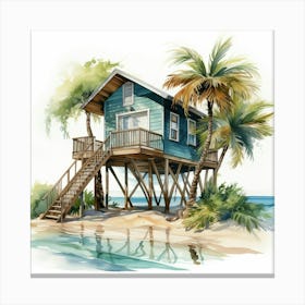 House On The Beach Canvas Print