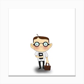 nerdy kid Canvas Print