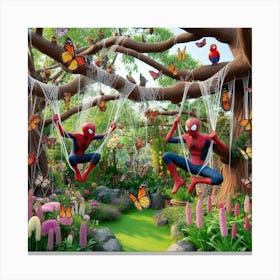 Spider-Man Into The Spider-Web Canvas Print