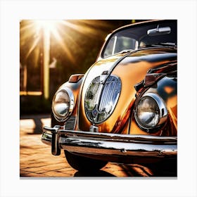 Door History Classic Detail Window Front Closeup Headlamp Sunlight Bumper Transport Auto (3) Canvas Print