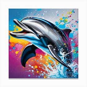 Dolphin Painting 4 Canvas Print