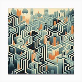 Maze City Canvas Print