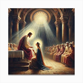 Wedding Of Jesus And Mary Canvas Print