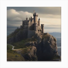 Castle On The Cliff Canvas Print