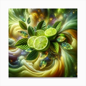 Lime Slices Canvas Print