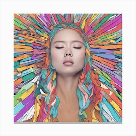 Psychedelic Girl 3 Canvas Print