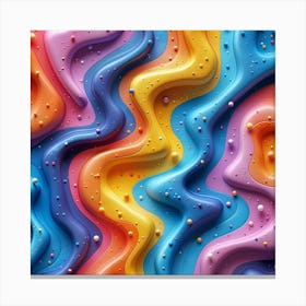 Abstract Colorful Wavy Background 4 Canvas Print