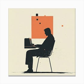 Silhouette Of A Man 7 Canvas Print