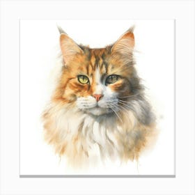 Sam Sawet Cat Portrait 3 Canvas Print