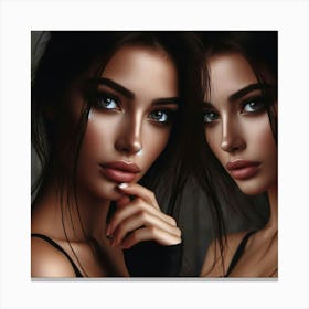 Two Beautiful Women Canvas Print