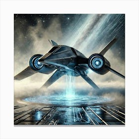 A High Tech, Sci Fi Scene Featuring The Aqua Phant Canvas Print