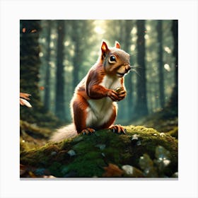 Squirrel In The Forest 169 Canvas Print