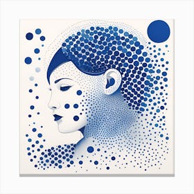 Blue Dots 1 Canvas Print