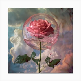 Rose In A Bubble 1 Canvas Print