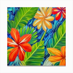 Tropical Flowers Two Canvas Print