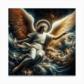 Angel S Apparition In The Sky Crative Painting Canvas Print