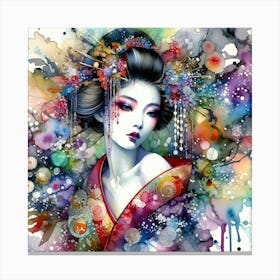 Creativel Geisha Illustration 106 Canvas Print