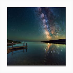 Milky Over Lake Canvas Print