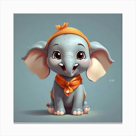 Cute Elephant Canvas Print