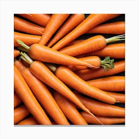 Carrots On Black Background 3 Canvas Print