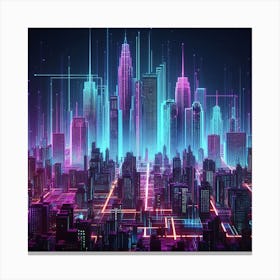 Futuristic City 17 Canvas Print