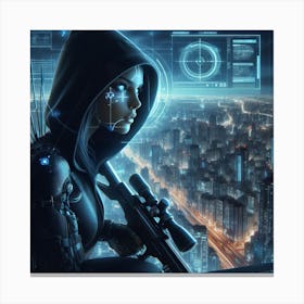 Futuristic Girl 1 Canvas Print