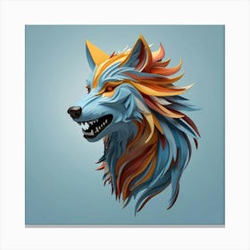 Default A Wolf Minimalistic Colorful Organic Forms Energy Asse 0 1 Canvas Print