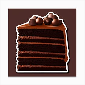 Slice Of Chocolate Cake Canvas Print