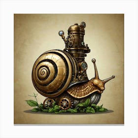 Steampunk Snail Canvas Print