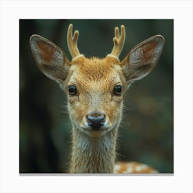 Deer, Portrait, Close Up Canvas Print