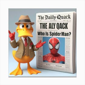 Duck Spider Man 6 Canvas Print