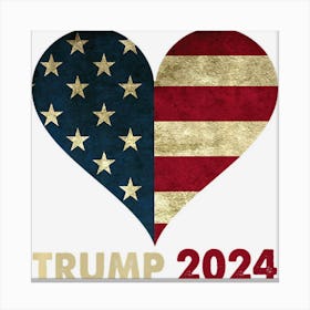 Trending American Flag Trump 2024 4th Of July Family Canvas Print