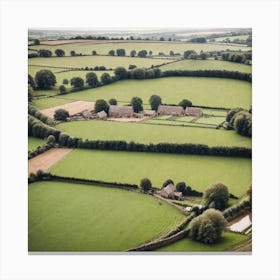 Aerial View Of Farmland 9 Canvas Print