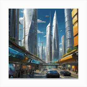 Futuristic City 5 Canvas Print