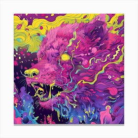 Psychedelic Wolf Canvas Print